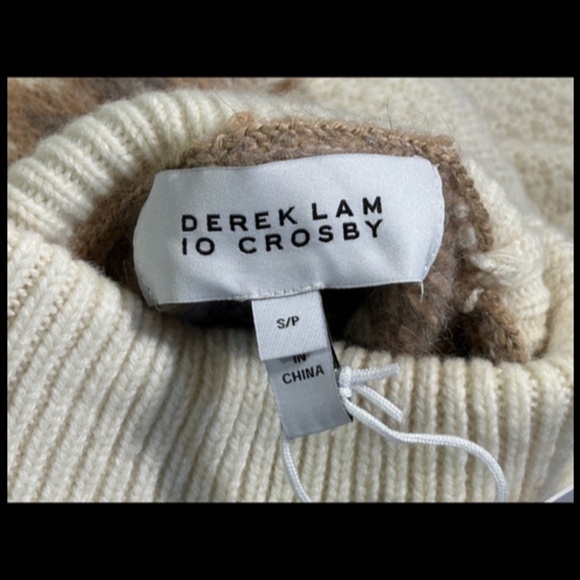 Derek Lam 10 Crosby Marcella Fair Isle Turtleneck Sweater Size S - NWT - Picture 12 of 16